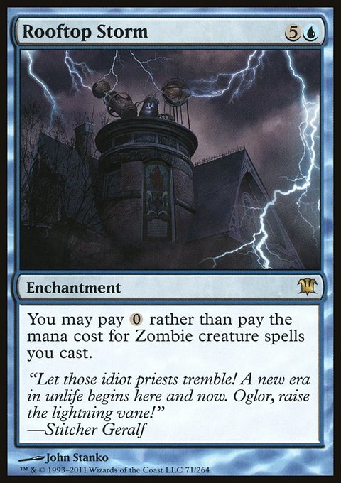 Rooftop Storm, Innistrad #71, Magic: The Gathering card