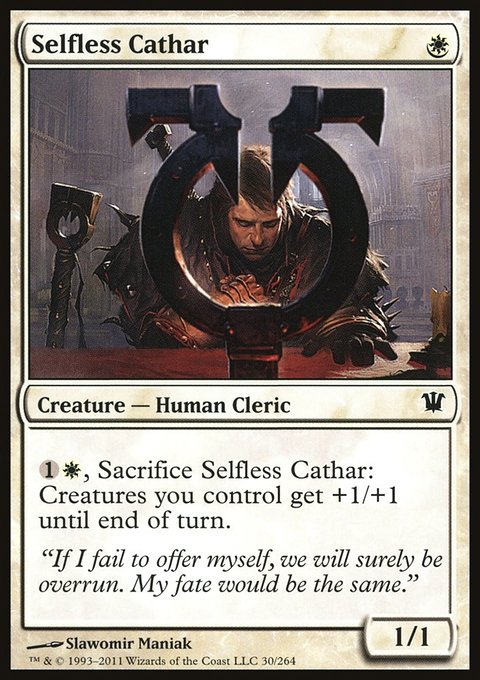 Selfless Cathar, Innistrad #30, Magic: The Gathering card