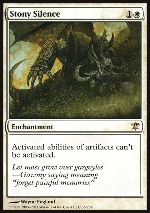 Stony Silence, Innistrad #36, Magic: The Gathering card