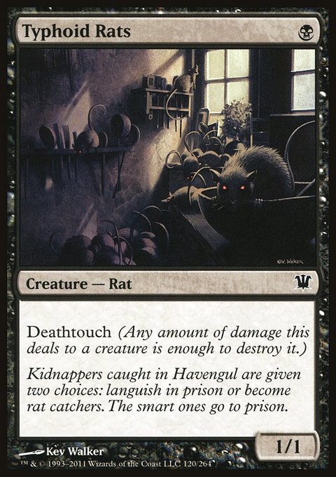 Typhoid Rats, Innistrad #120, Magic: The Gathering card