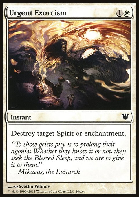 Urgent Exorcism, Innistrad #40, Magic: The Gathering card