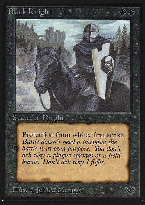 Black Knight, Intl. Collectors' Edition #95, Magic: The Gathering card