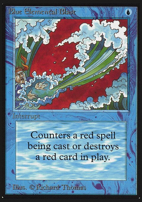 Blue Elemental Blast, Intl. Collectors' Edition #50, Magic: The Gathering card