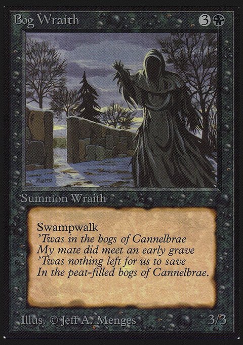 Bog Wraith, Intl. Collectors' Edition #96, Magic: The Gathering card