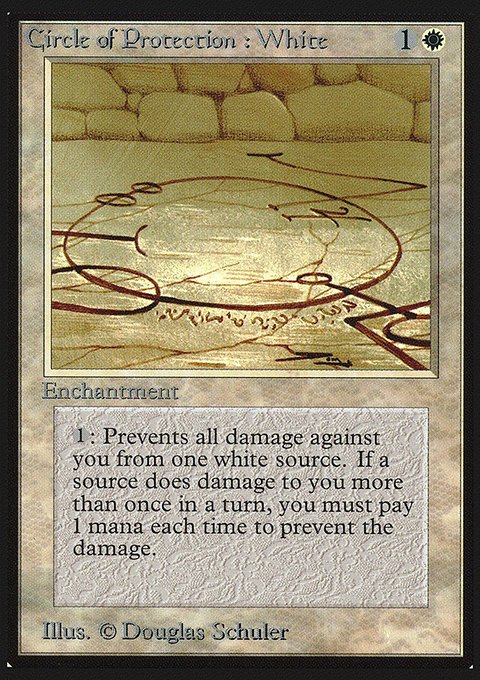 Circle of Protection: White, Intl. Collectors' Edition #14, Magic: The Gathering card