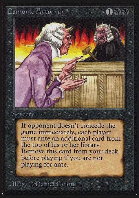 Demonic Attorney, Intl. Collectors' Edition #103, Magic: The Gathering card