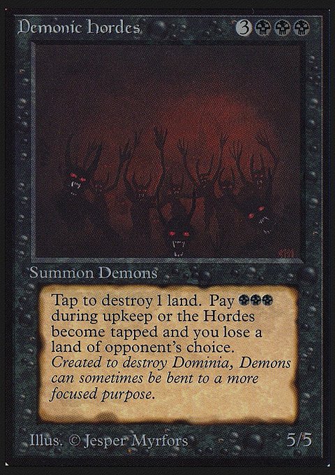 Demonic Hordes, Intl. Collectors' Edition #104, Magic: The Gathering card