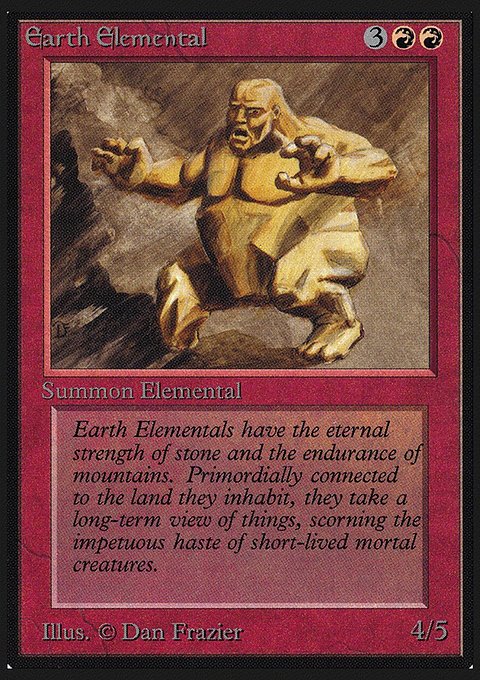 Earth Elemental, Intl. Collectors' Edition #145, Magic: The Gathering card