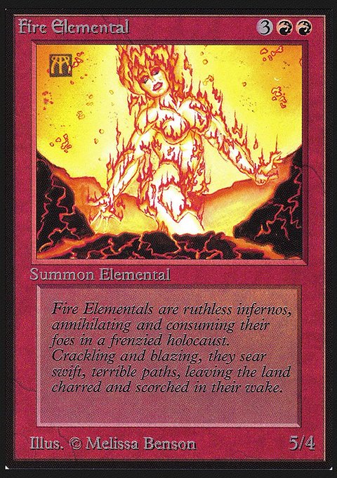 Fire Elemental, Intl. Collectors' Edition #149, Magic: The Gathering card