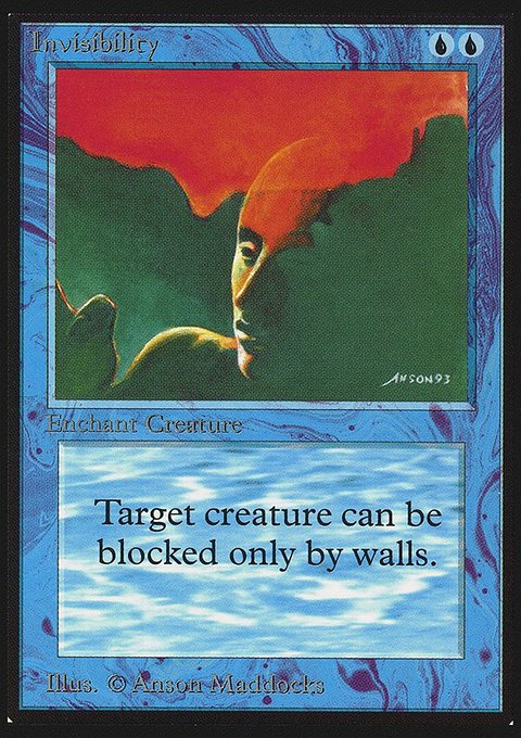 Invisibility, Intl. Collectors' Edition #60, Magic: The Gathering card