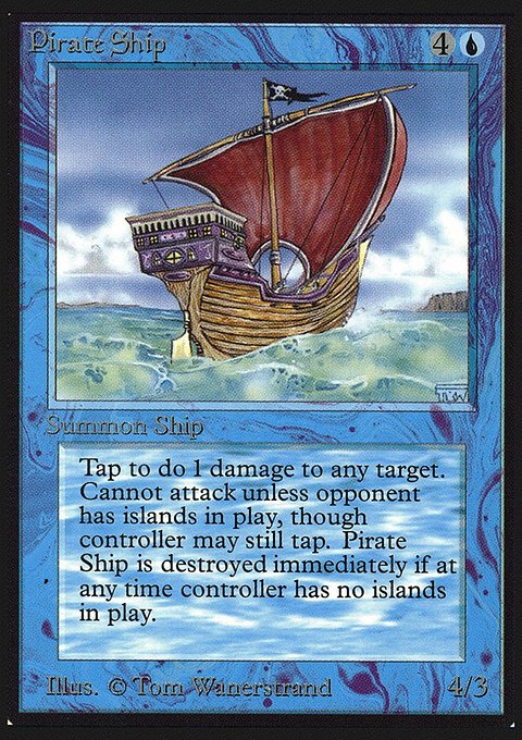 Pirate Ship, Intl. Collectors' Edition #71, Magic: The Gathering card