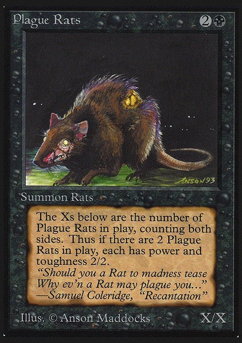 Plague Rats, Intl. Collectors' Edition #122, Magic: The Gathering card