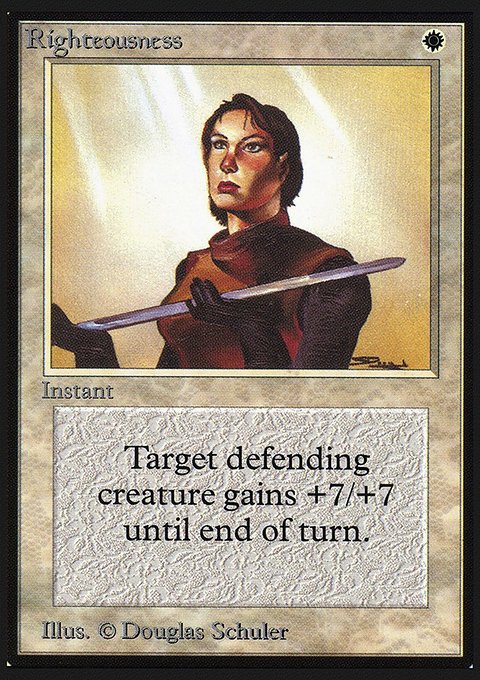 Righteousness, Intl. Collectors' Edition #37, Magic: The Gathering card