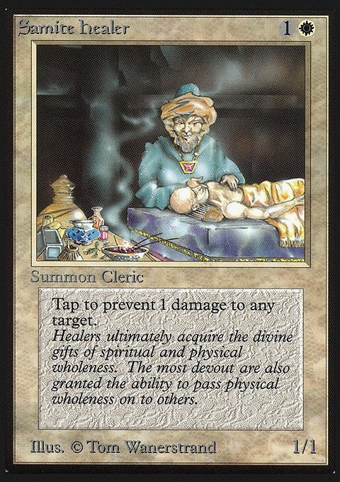 Samite Healer, Intl. Collectors' Edition #38, Magic: The Gathering card
