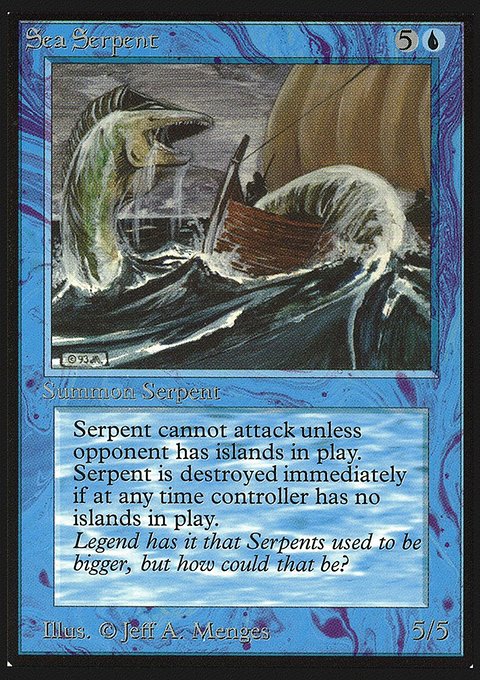 Sea Serpent, Intl. Collectors' Edition #77, Magic: The Gathering card