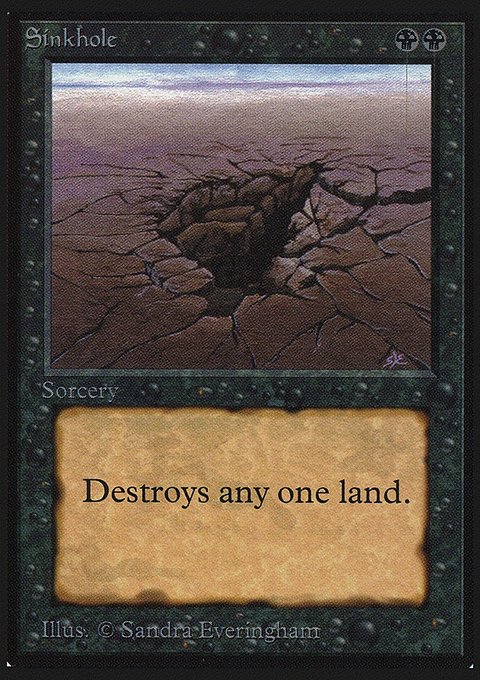 Sinkhole, Intl. Collectors' Edition #130, Magic: The Gathering card