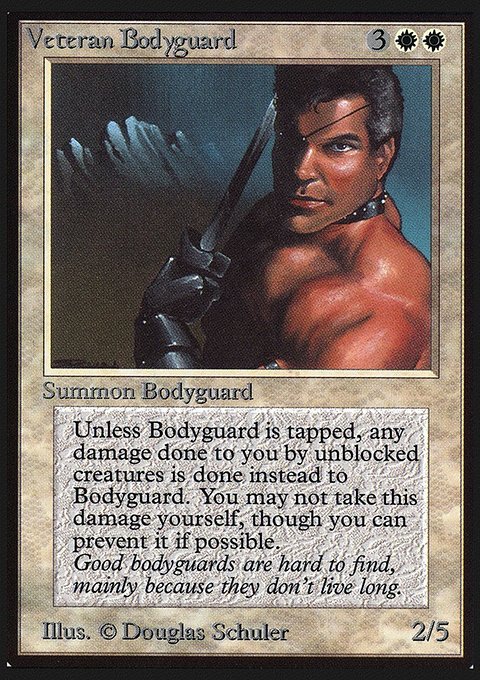 Veteran Bodyguard, Intl. Collectors' Edition #42, Magic: The Gathering card