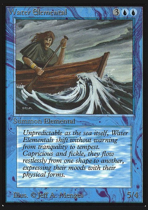 Water Elemental, Intl. Collectors' Edition #92, Magic: The Gathering card