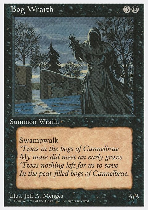 Bog Wraith, Introductory Two-Player Set #17, Magic: The Gathering card