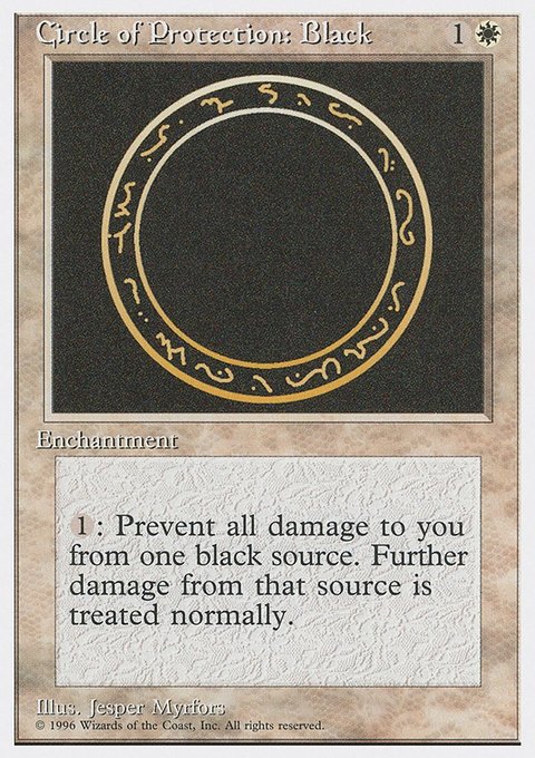 Circle of Protection: Black, Introductory Two-Player Set #2, Magic: The Gathering card