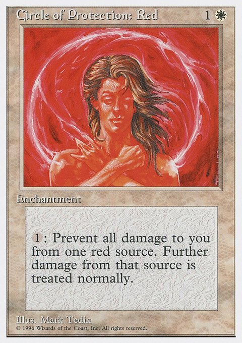 Circle of Protection: Red, Introductory Two-Player Set #3, Magic: The Gathering card