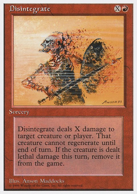 Disintegrate, Introductory Two-Player Set #31, Magic: The Gathering card