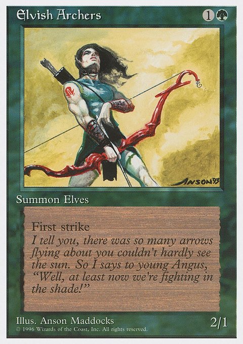 Elvish Archers, Introductory Two-Player Set #41, Magic: The Gathering card