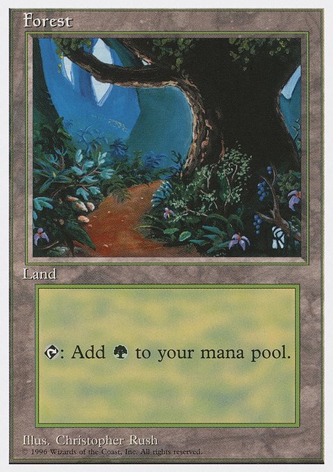 Forest, Introductory Two-Player Set #66, Magic: The Gathering card