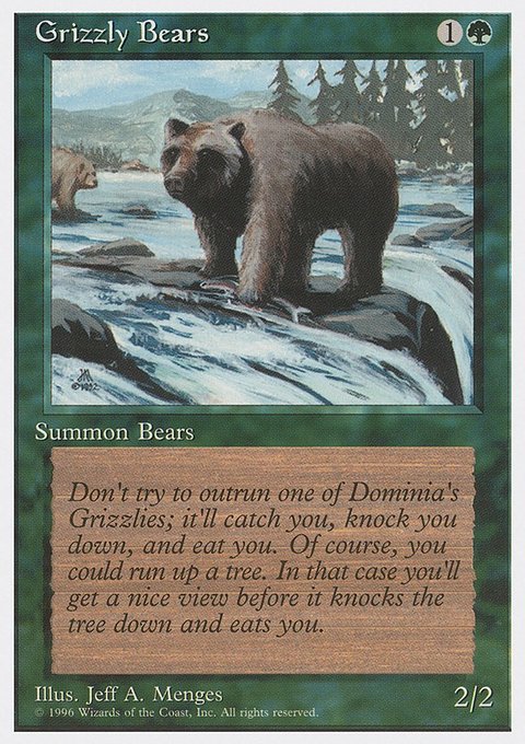 Grizzly Bears, Introductory Two-Player Set #42, Magic: The Gathering card