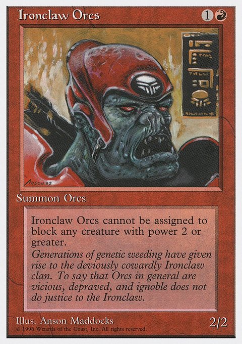 Ironclaw Orcs, Introductory Two-Player Set #34, Magic: The Gathering card