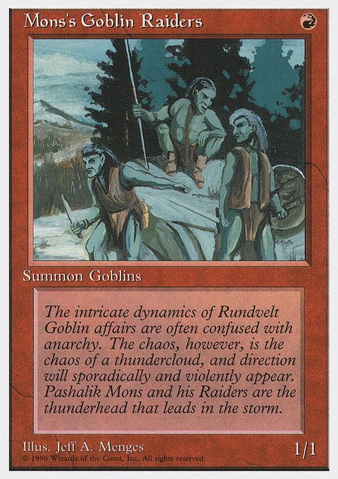 Mons's Goblin Raiders, Introductory Two-Player Set #35, Magic: The Gathering card