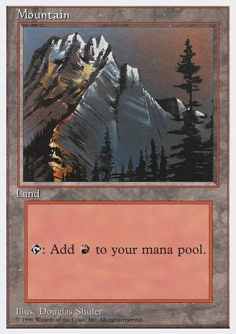 Mountain, Introductory Two-Player Set #62, Magic: The Gathering card