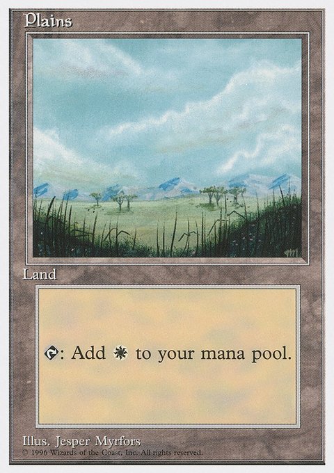 Plains, Introductory Two-Player Set #54, Magic: The Gathering card