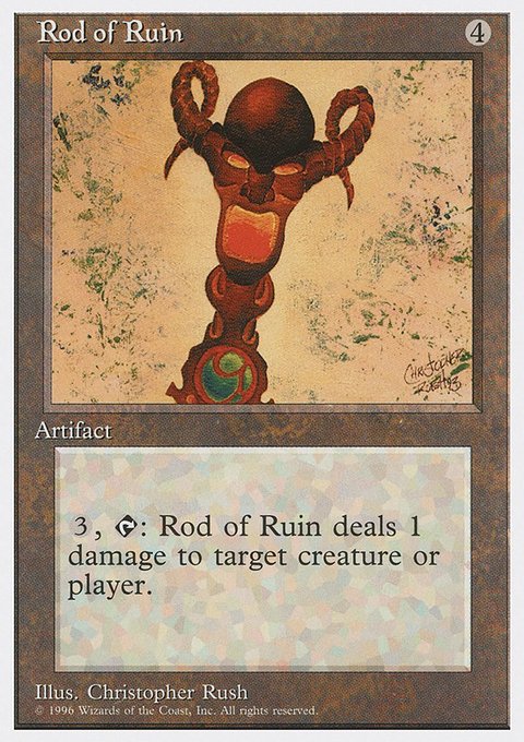 Rod of Ruin, Introductory Two-Player Set #52, Magic: The Gathering card