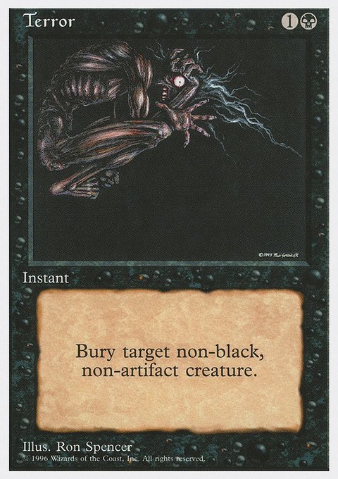 Terror, Introductory Two-Player Set #25, Magic: The Gathering card