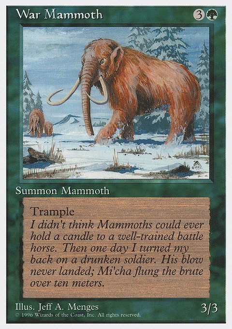 War Mammoth, Introductory Two-Player Set #45, Magic: The Gathering card