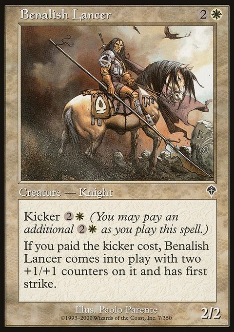 Benalish Lancer, Invasion #7, Magic: The Gathering card