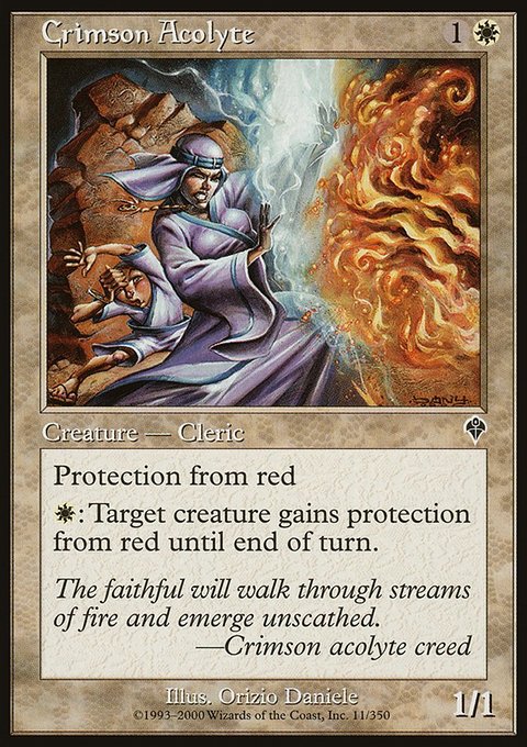 Crimson Acolyte, Invasion #11, Magic: The Gathering card