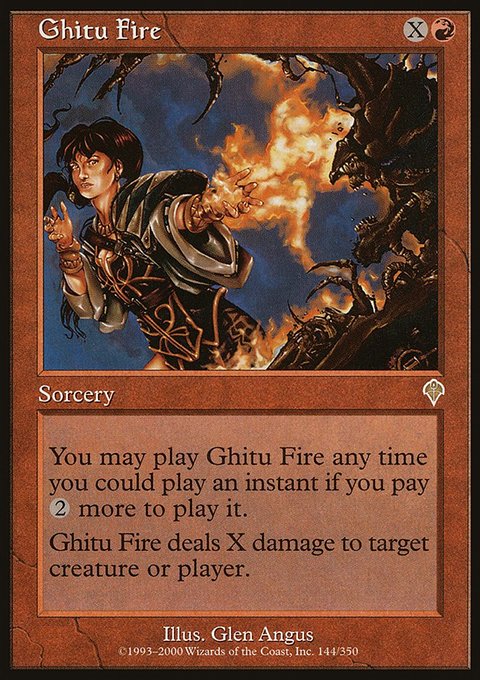 Ghitu Fire, Invasion #144, Magic: The Gathering card