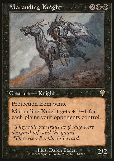 Marauding Knight, Invasion #110, Magic: The Gathering card