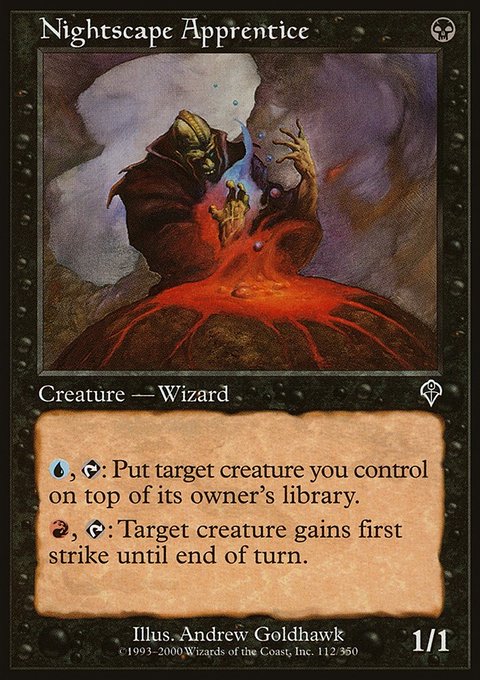 Nightscape Apprentice, Invasion #112, Magic: The Gathering card