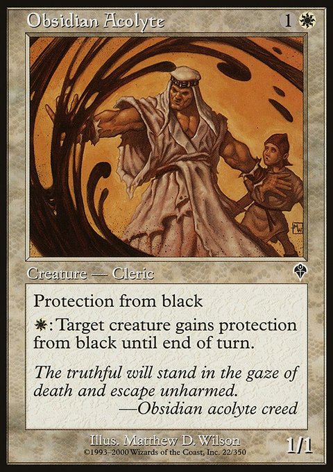 Obsidian Acolyte, Invasion #22, Magic: The Gathering card