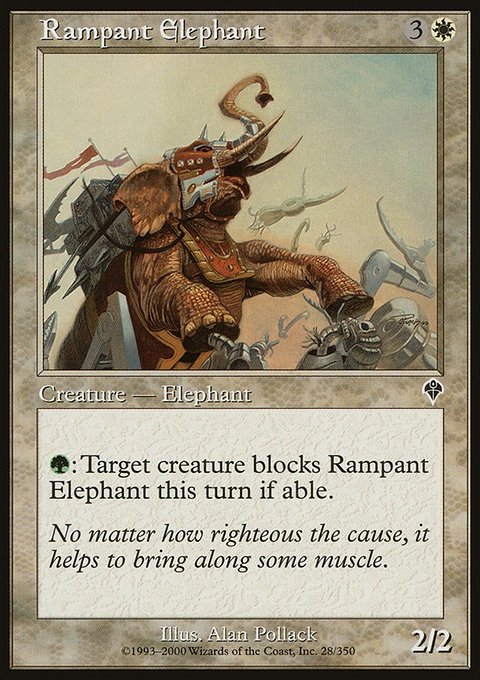 Rampant Elephant, Invasion #28, Magic: The Gathering card