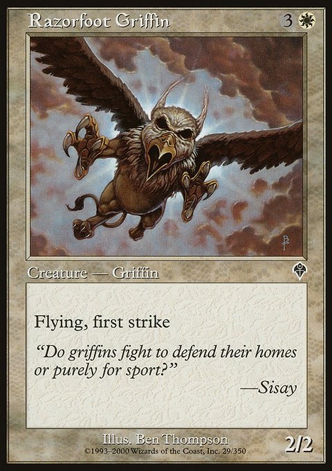 Razorfoot Griffin, Invasion #29, Magic: The Gathering card