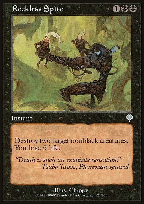Reckless Spite, Invasion #121, Magic: The Gathering card