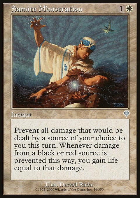 Samite Ministration, Invasion #36, Magic: The Gathering card