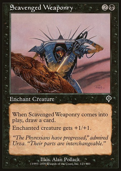 Scavenged Weaponry, Invasion #123, Magic: The Gathering card