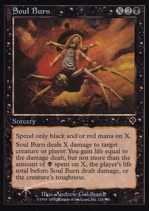 Soul Burn, Invasion #124★, Magic: The Gathering card