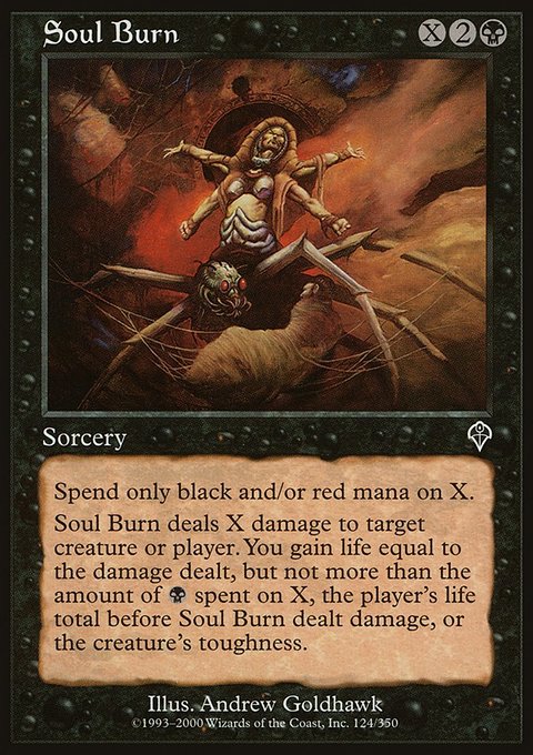 Soul Burn, Invasion #124, Magic: The Gathering card