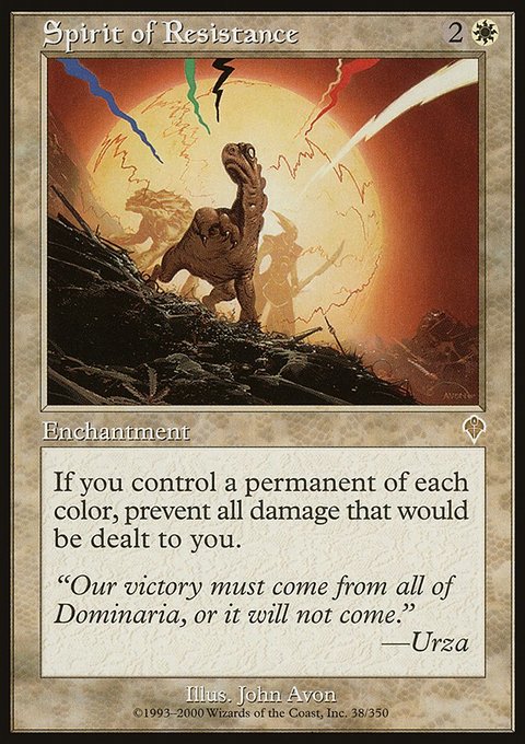 Spirit of Resistance, Invasion #38, Magic: The Gathering card